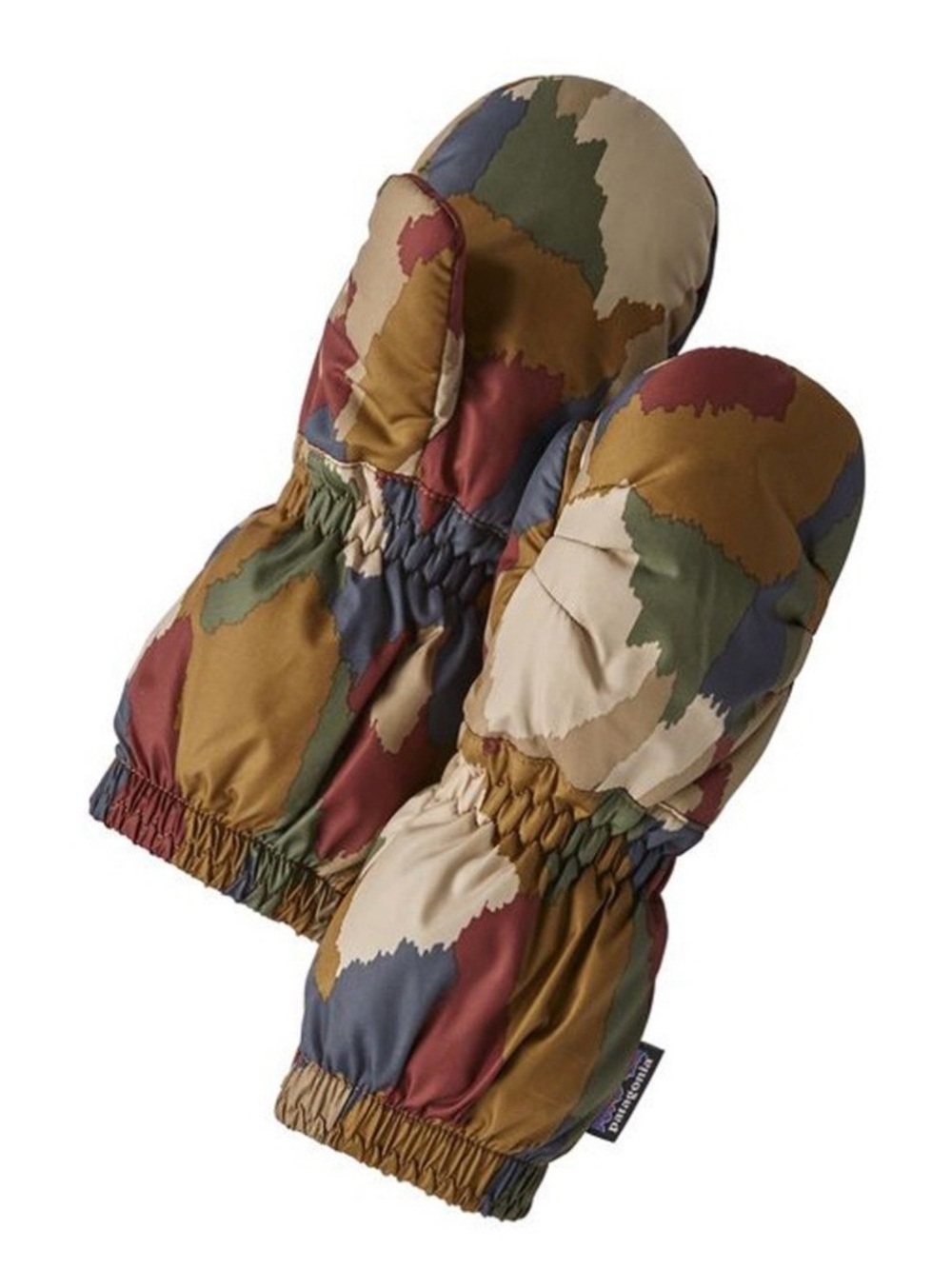 Patagonia Babys Puff Mittens, Camouflage - Size 6-12M